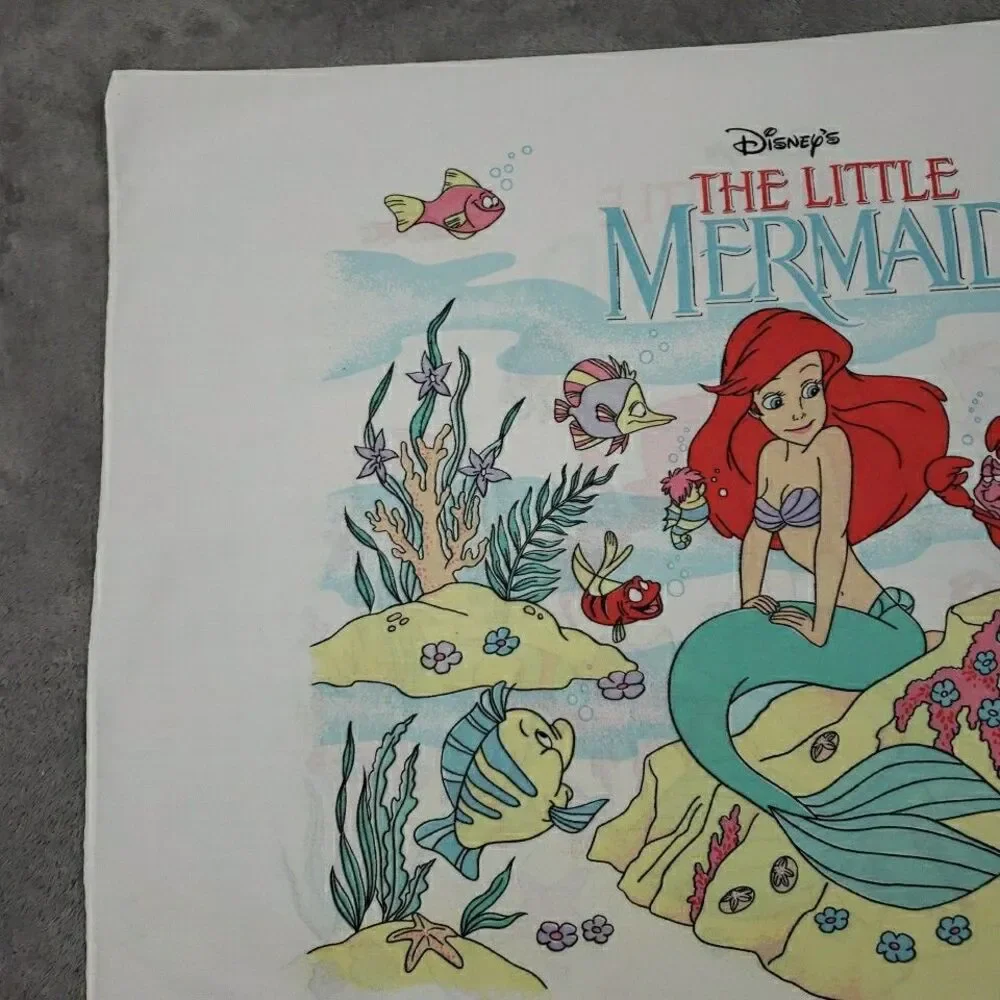 2 Vintage Disney Little Mermaid Standard Pillow Case 20